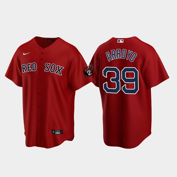 Men's Boston Red Sox #39 Christian Arroyo Red Cool Base Stitched Baseball Jersey